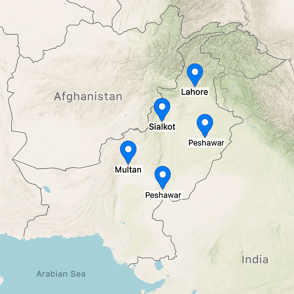 Pakistan Textile Industry Map